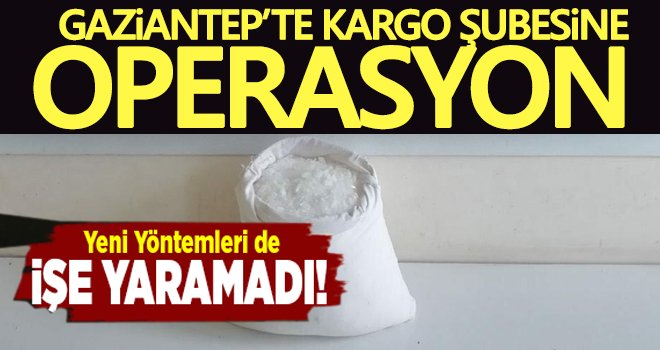 Gaziantep'te uyuşturucu kargo paketinden çıktı