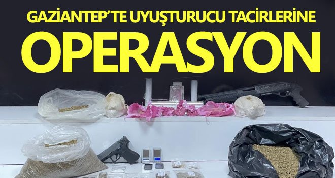 Gaziantep’te uyuşturucu tacirlerine operasyon: 4 gözaltı