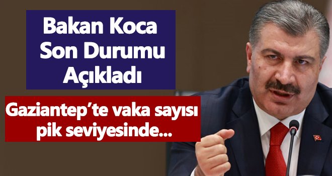 Gaziantep’te vaka sayısı pik seviyesinde...