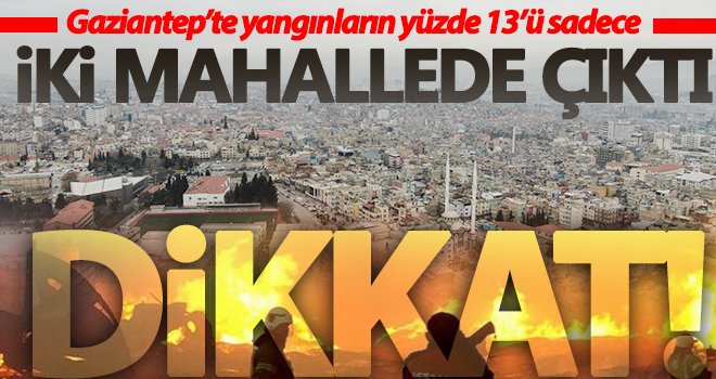 Gaziantep’te o mahallelere dikkat! Yangınların çoğu...