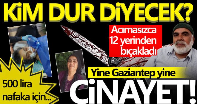 Gaziantep'te yine kadın cinayeti! 500 lira nafaka için eşini vahşice katletti