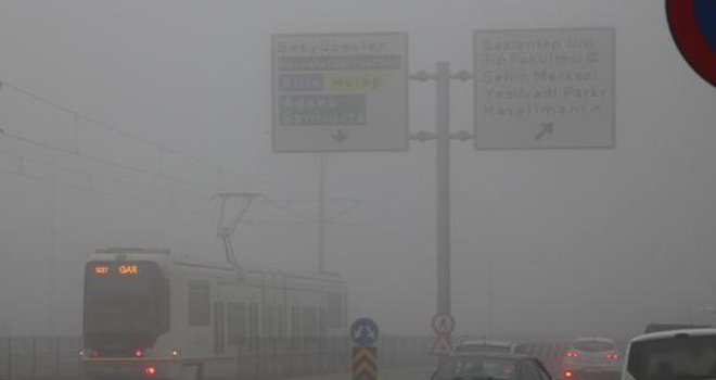 Gaziantep'te yoğun sis...