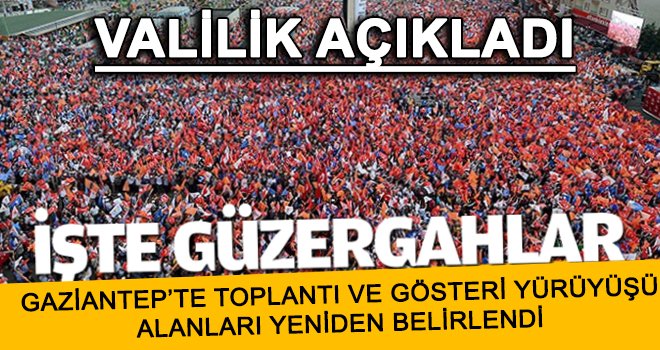 Gaziantep'te yürüyüş güzergahları yeniden belirlendi