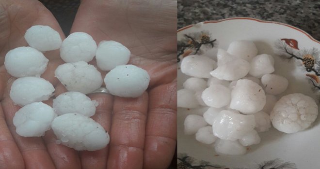 Gaziantep'te Ceviz gibi dolu korkuttu.