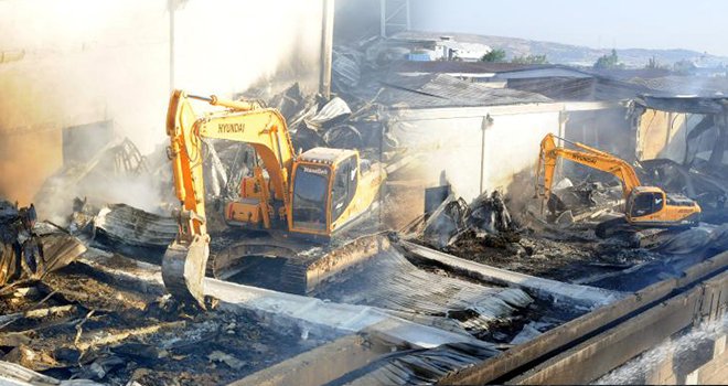 Gaziantep'teki fabrika yangını 12 saatte söndürüldü