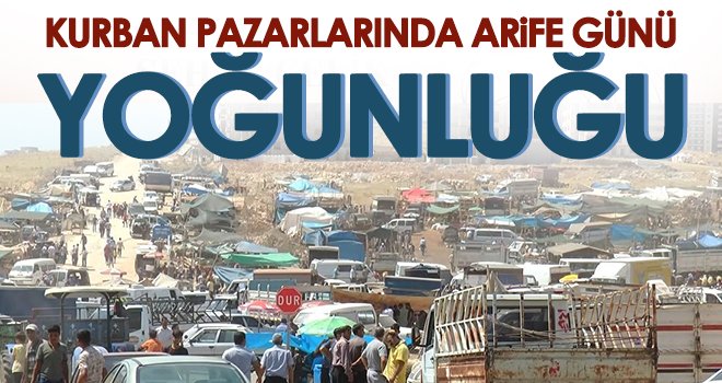 Gaziantep'teki kurban pazarlarında arife günü yoğunluğu