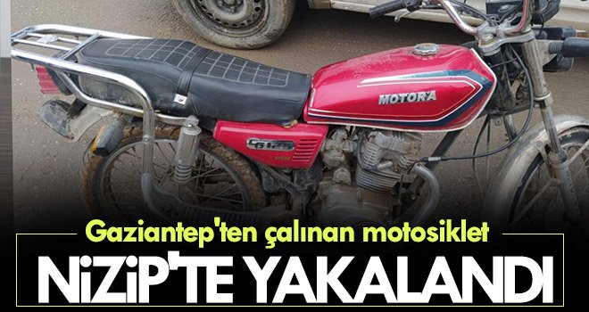 Gaziantep'ten çalınan motosiklet Nizip'te yakalandı