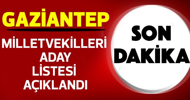 Gaziantep'in milletvekilleri tamam! İşte o liste...