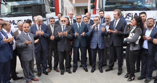 Gaziantep'ten Suriye'ye 11 TIR'lık yardım