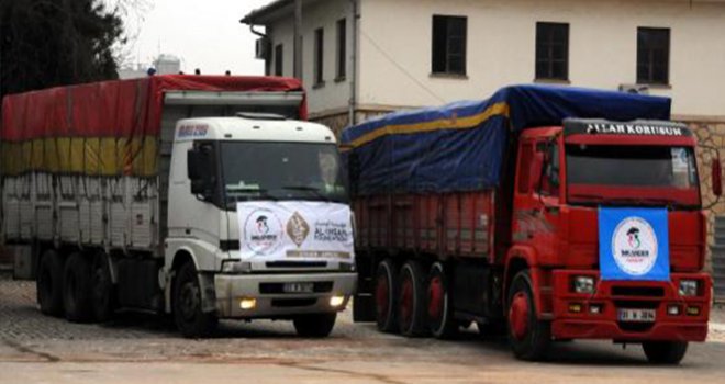 Gaziantep'ten Suriye’ye 150 ton un yardımı yapıldı