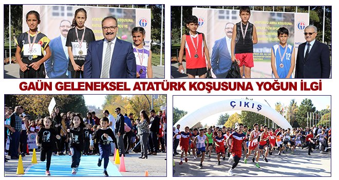 Geleneksel Atatürk koşusuna yoğun bir katılım