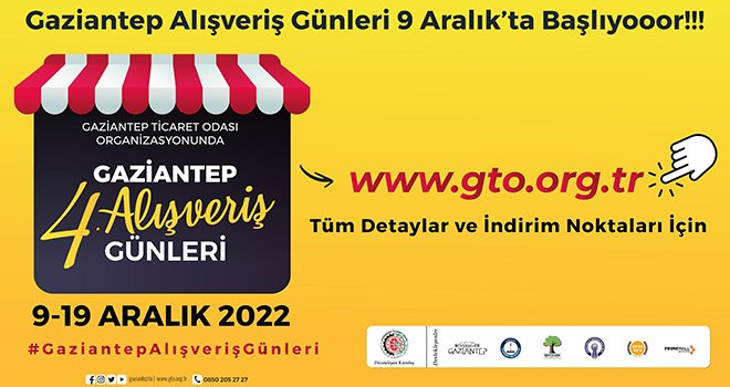 Geleneksel Gaziantep Alışveriş Günleri 9 Aralık’ta başlıyor