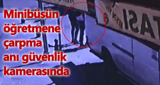 Geri manevra yapan minibüs yayaya çarptı