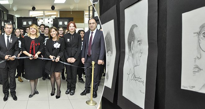 GKV Liselerinden Kara Kalem resim sergisi