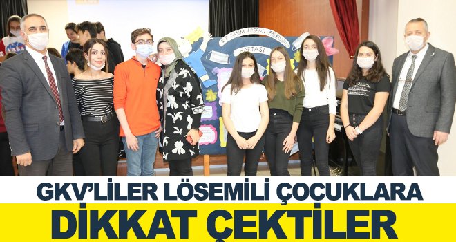 GKV'liler maske takarak lösemi hastalığına dikkat çektiler