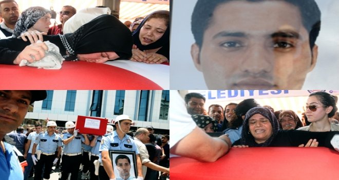 Gölbaşı'nda şehit olan polis, gözyaşlarıyla uğurlandı