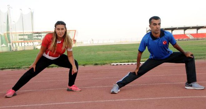 Görme engelli atlet çift, olimpiyatlara hazırlanıyor