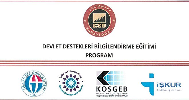 GSO'da devlet destekleri bilgilendirme eğitimi programı yapılacak