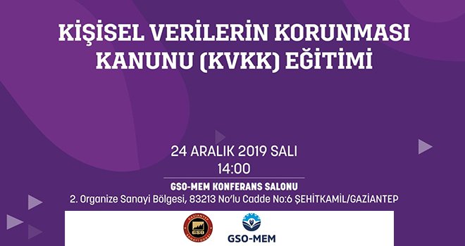 GSO'dan üyelerine 'Kişisel Verilerin Korunması Kanunu Eğitimi'