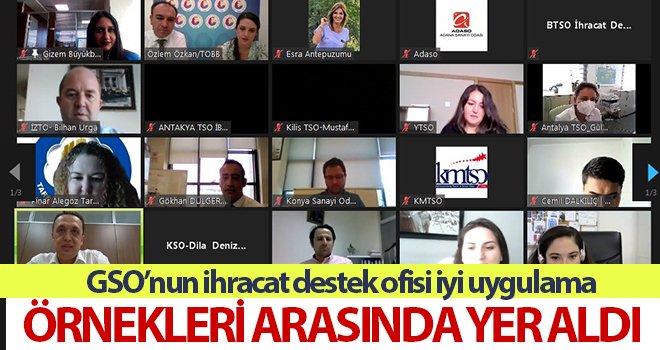 GSO’nun ihracat destek ofisi iyi uygulama örnekleri arasında yer aldı