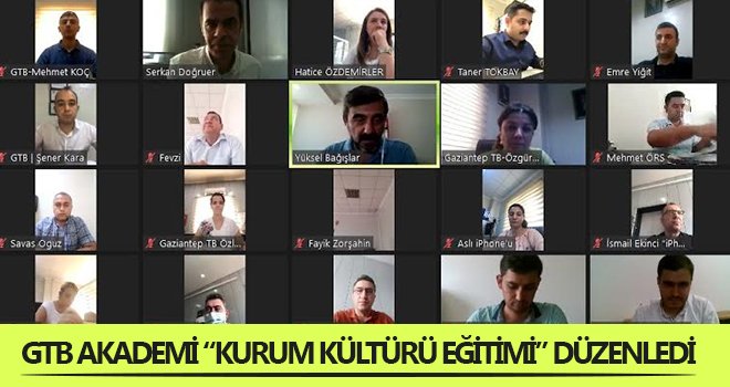 GTB'de 'Kurum Kültürü Eğitimi’
