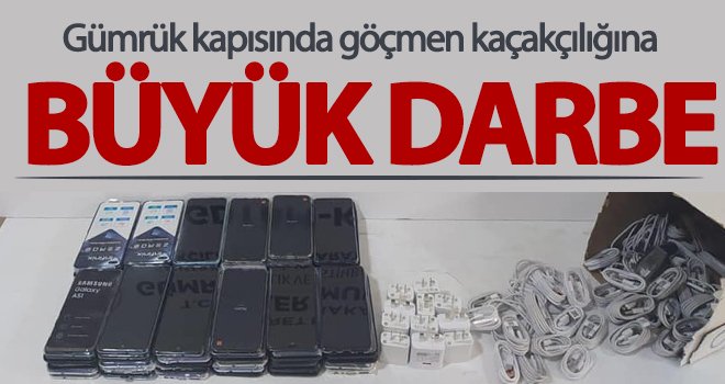 Gümrük kapısında göçmen kaçakçılığına büyük darbe