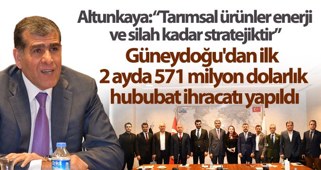 Güneydoğu'dan ilk 2 ayda 571 milyon dolarlık hububat ihracatı yapıldı