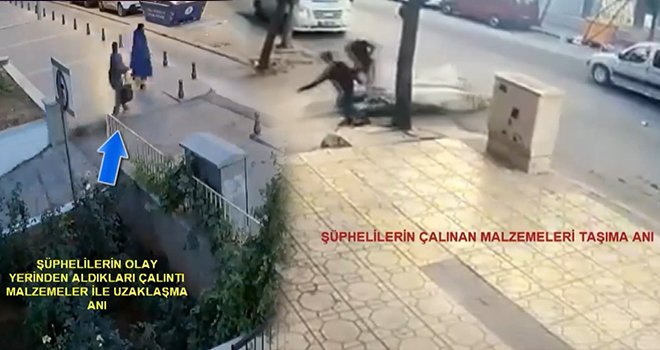 Güpegündüz hırsızlık yaptılar