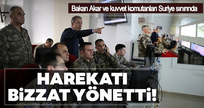 Güvenlik zirvesi sonrası Bakan Akar Suriye sınırında