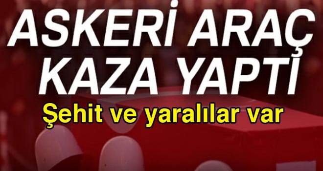 Hakkari’de askeri araç kaza yaptı...