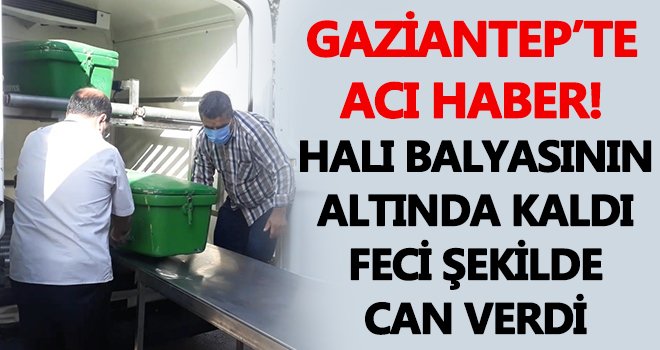 Halı balyasının altında kalan işçi hayatını kaybetti