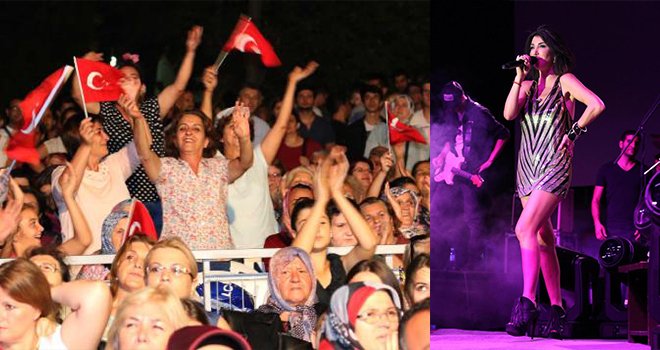 Hande Yener Pınarhisar'da coşturdu