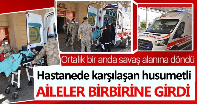 Hastanede karşılaşan husumetli aileler birbirine girdi: 2’si ağır 3 yaralı
