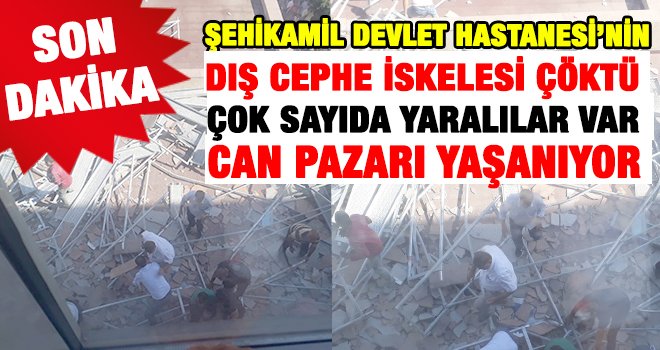 Hastanenin iskelesi çöktü: Can pazarı yaşanıyor! Çok sayıda yaralı var