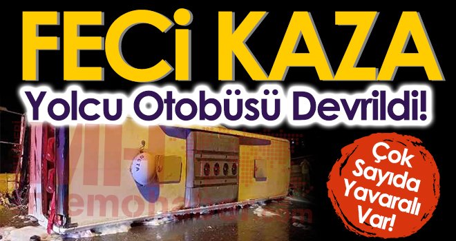 Hatay'da yolcu otobüsü devrildi: 3 ağır 40 yaralı