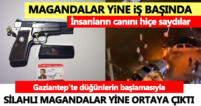 Havaya ateş açan düğün magandası silahı ile birlikte yakalandı