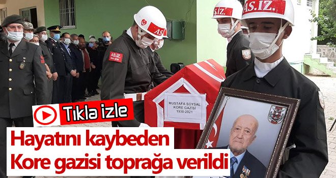 Hayatını kaybeden Kore gazisi toprağa verildi