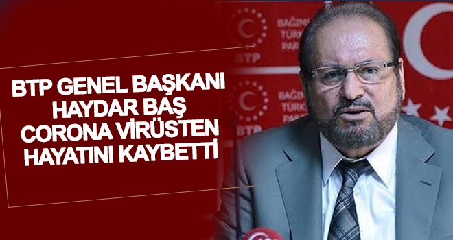 Haydar Baş, koronavirüsten hayatını kaybetti