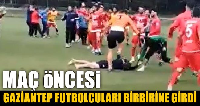 Hazırlık maçı öncesi futbolcular, tekme tokat kavga etti