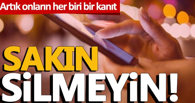 Herkesi ilgilendiriyor! Sakın silmeyin