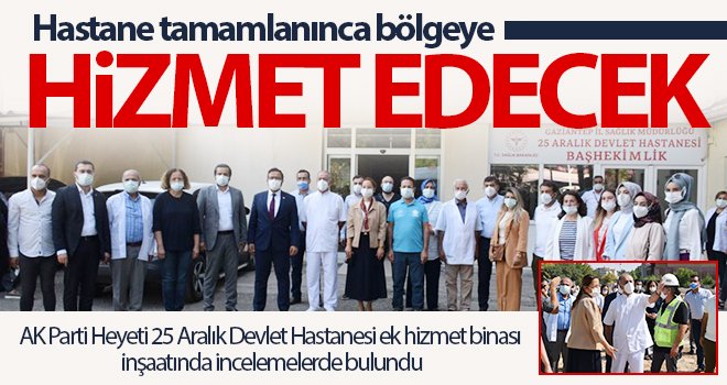 Heyet, inşaatın son durumu hakkında bilgi aldı