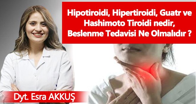Hipotiroidi, Hipertiroidi, Guatr ve Hashimoto Tiroidi nedir, Beslenme Tedavisi Ne Olmalıdır?