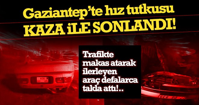 Hız tutkusu kaza ile sonlandı! Araç içerisindeki 3 arkadaş yaralandı