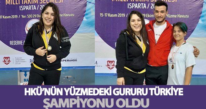 HKÜ’nün yüzmedeki gururu Türkiye Şampiyonu oldu