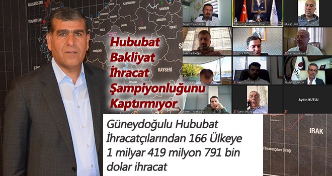 Hububat bakliyat ihracat şampiyonluğunu kaptırmıyor