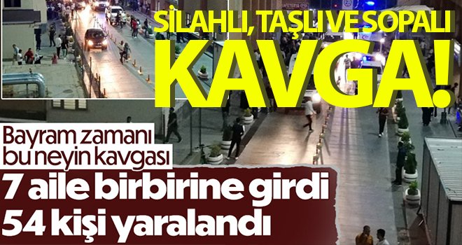 Husumetli 7 aile arasında silahlı, taşlı ve sopalı kavga!