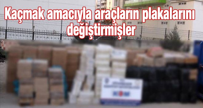 İki ayrı operasyonda 70 bin 110 paket kaçak sigara