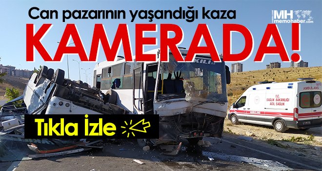 İki servisin kontrolden çıkarak çarpışması kameraya yansıdı