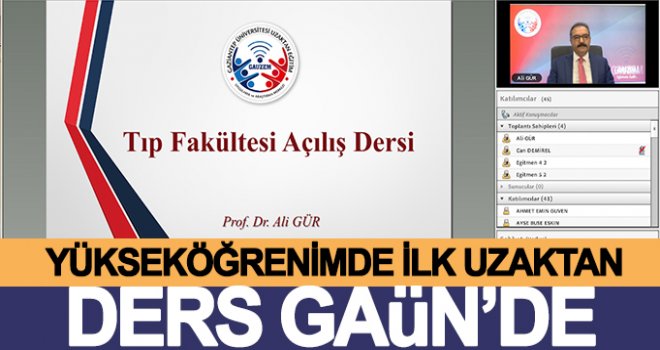 İlk ders Rektör Gür'den