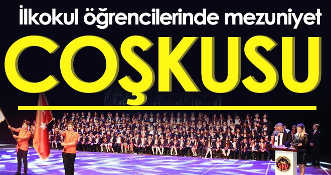 İlkokul öğrencilerinde mezuniyet coşkusu